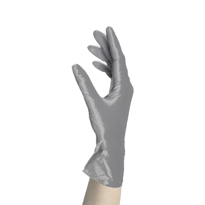 Scatola da 100 guanti Unigloves Fancy Nitrile Argento